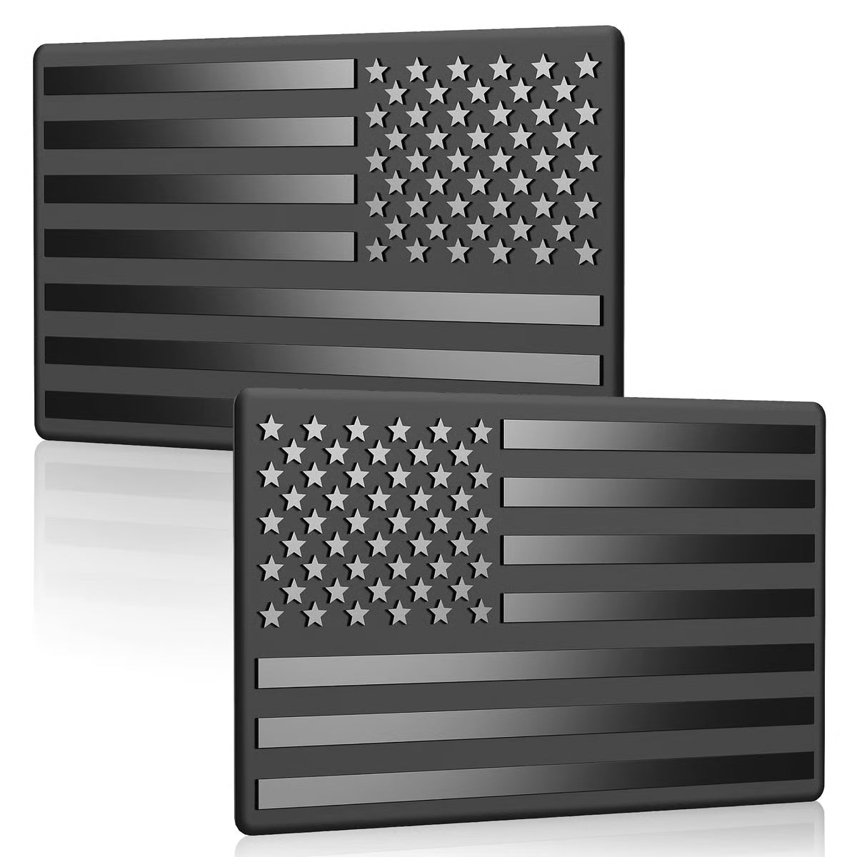 Javvycoffee® 3D American Flag Emblem Decal - Aluminum Alloy Material (Not Plastic)